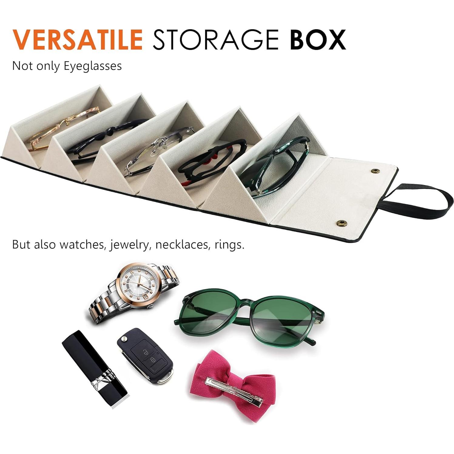 Estuche para Gafas LifeArt Plegable Negro 52x17cm