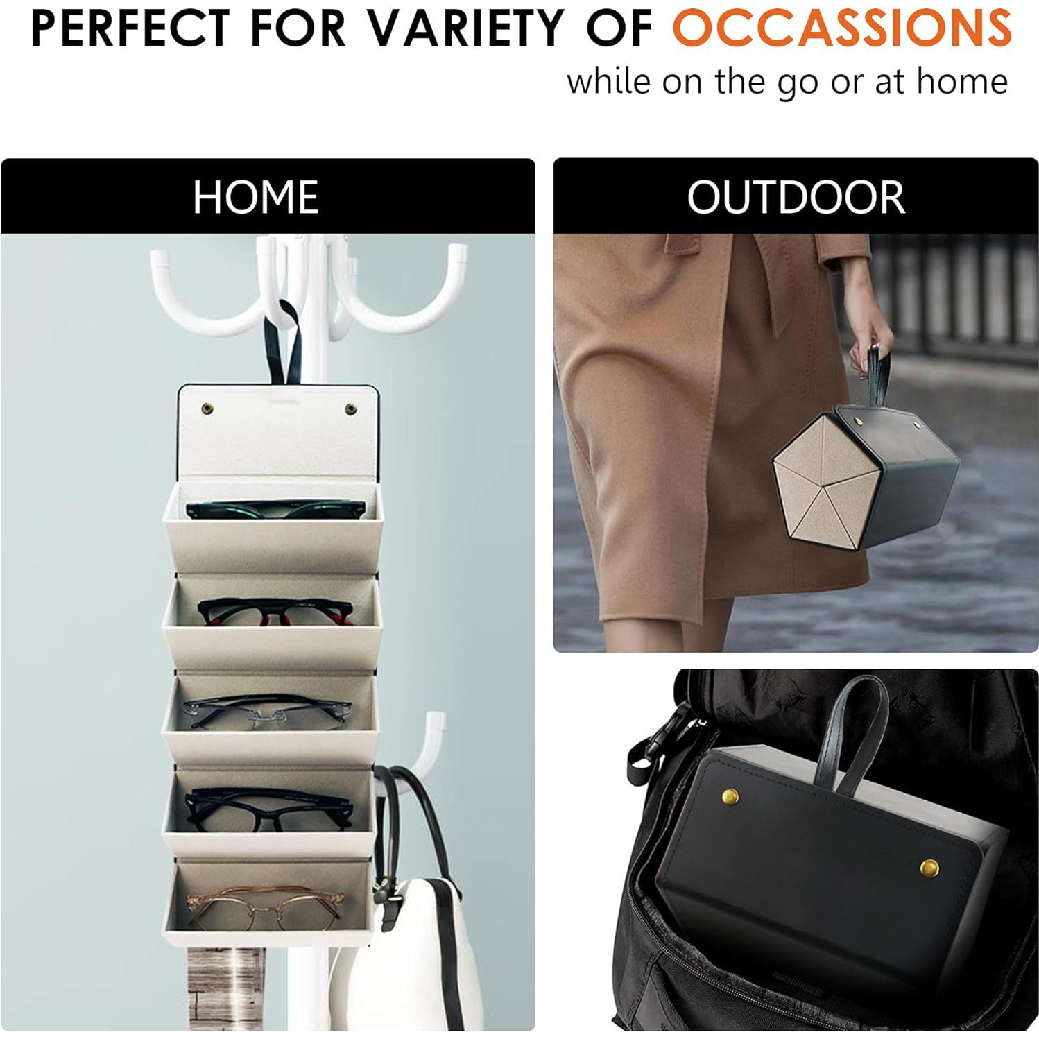 Estuche para Gafas LifeArt Plegable Negro 52x17cm