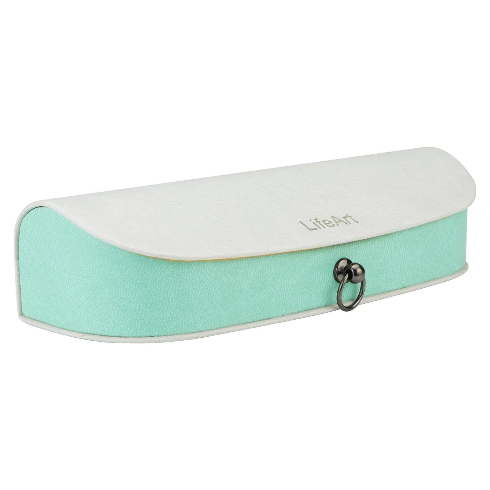 Funda para Gafas LifeArt Plegable de PU Gris Claro