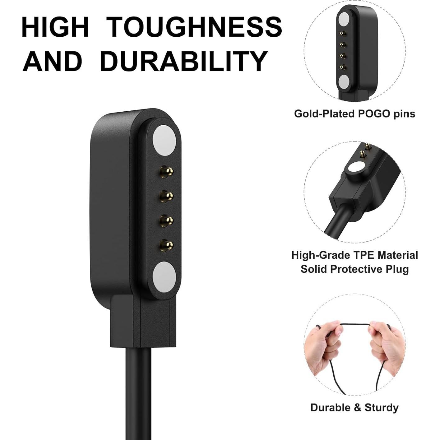 Cargador USB Magnético Meliya 1m para Auriculares Conducción Ósea