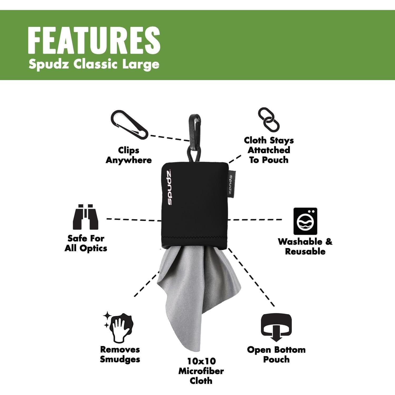 Paño Microfibra SPUDZ Classic | Aguacate | 25 x 25 cm (2-Pack)