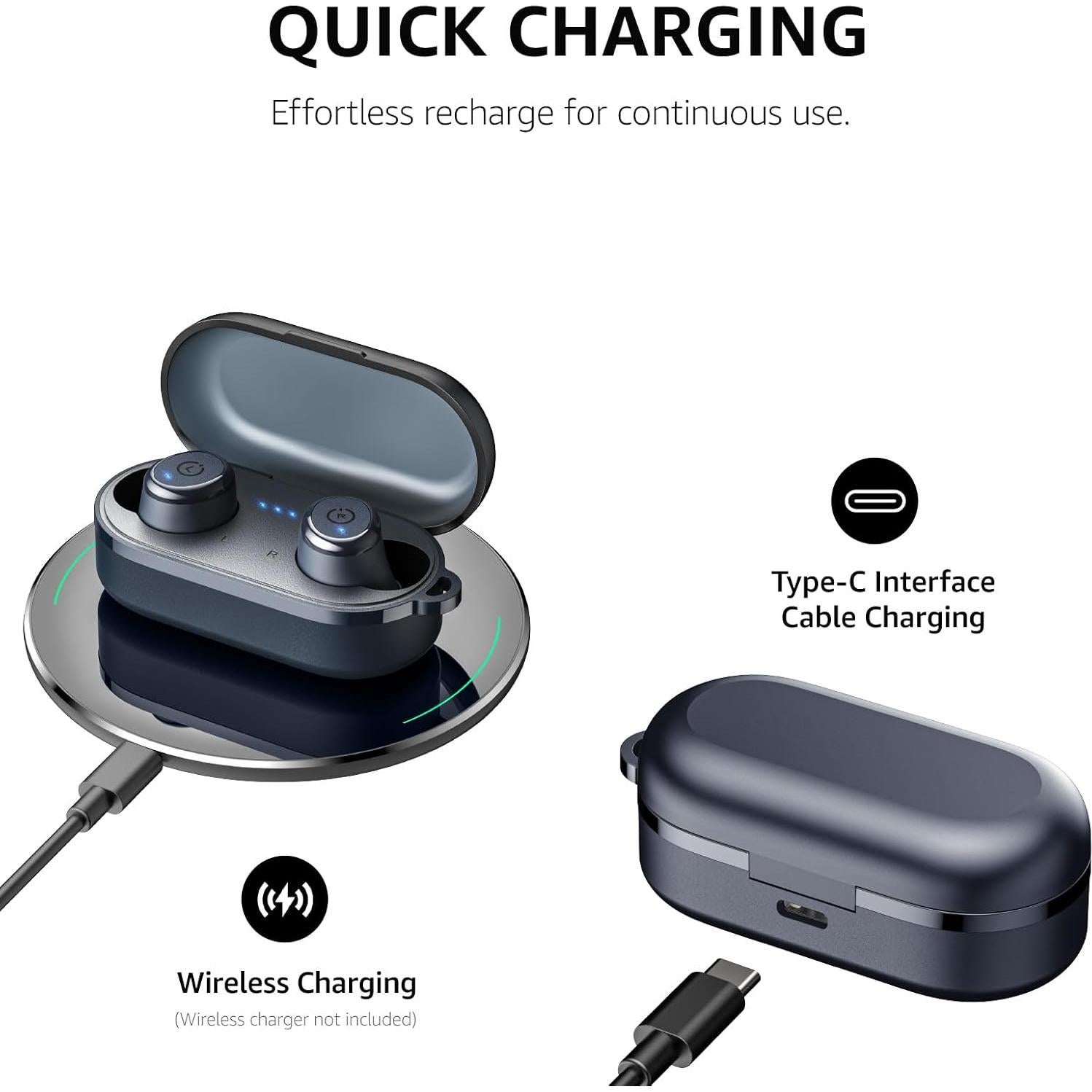 Auriculares Inalámbricos TOZO T10 Bluetooth 5.3 IPX8 55H