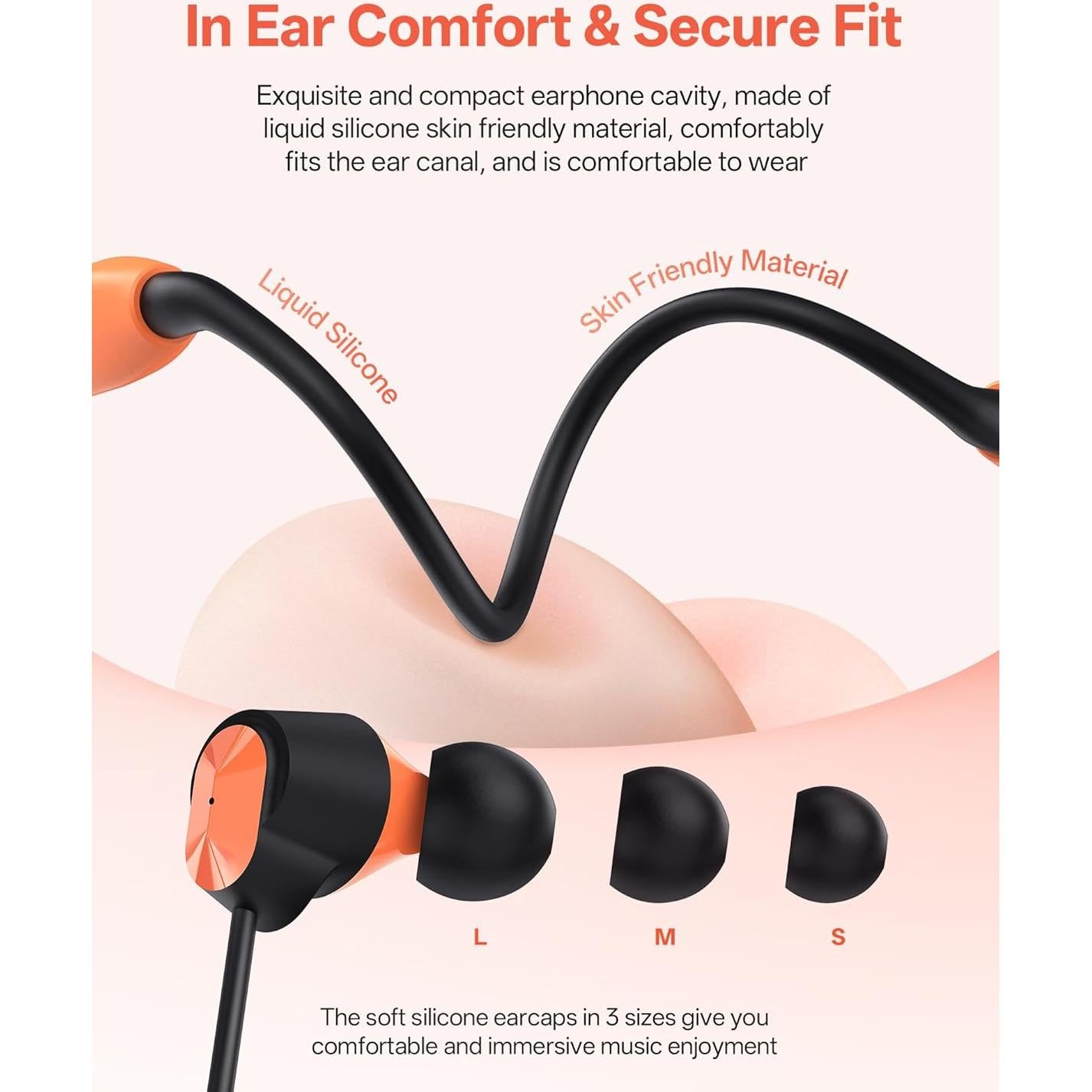 Auriculares Bluetooth Neckband JL&MI, 80 Horas Batería, LED