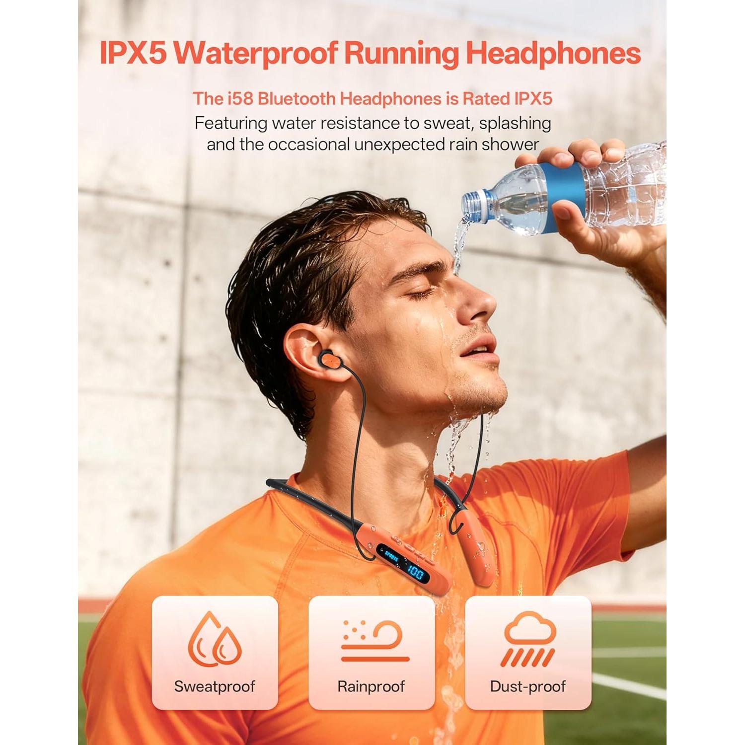 Auriculares Bluetooth Neckband JL&MI, 80 Horas Batería, LED