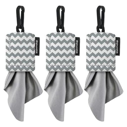 Paño Microfibra SPUDZ Classic 15x15 cm Chevron Gris - 3 Pzas