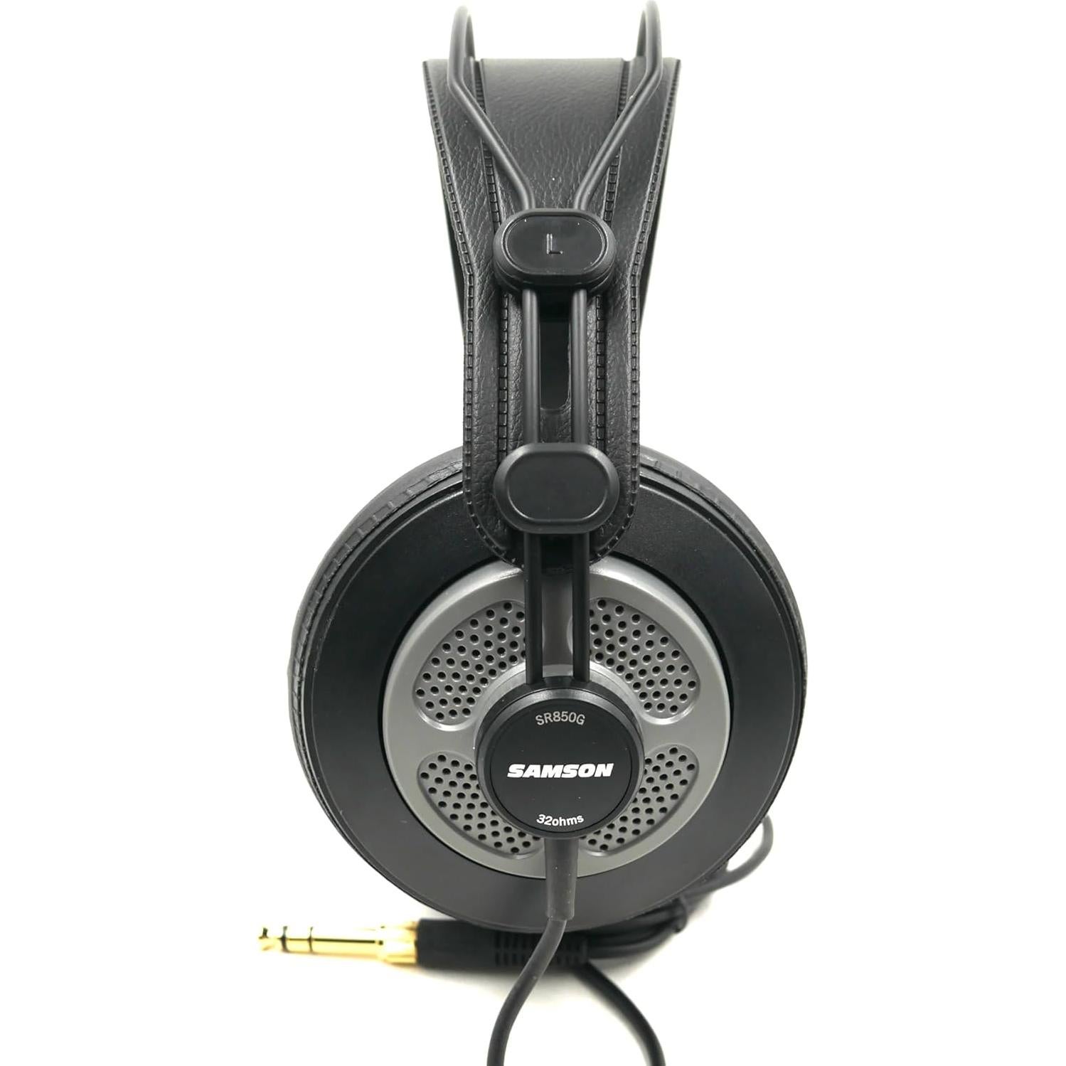 Auriculares de Estudio Samson SR850G Semiabiertos 50mm Grafito