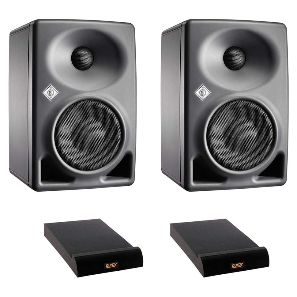 Monitores de Estudio Activos Neumann KH 80 DSP 4" (Gris, Par) + Almohadillas