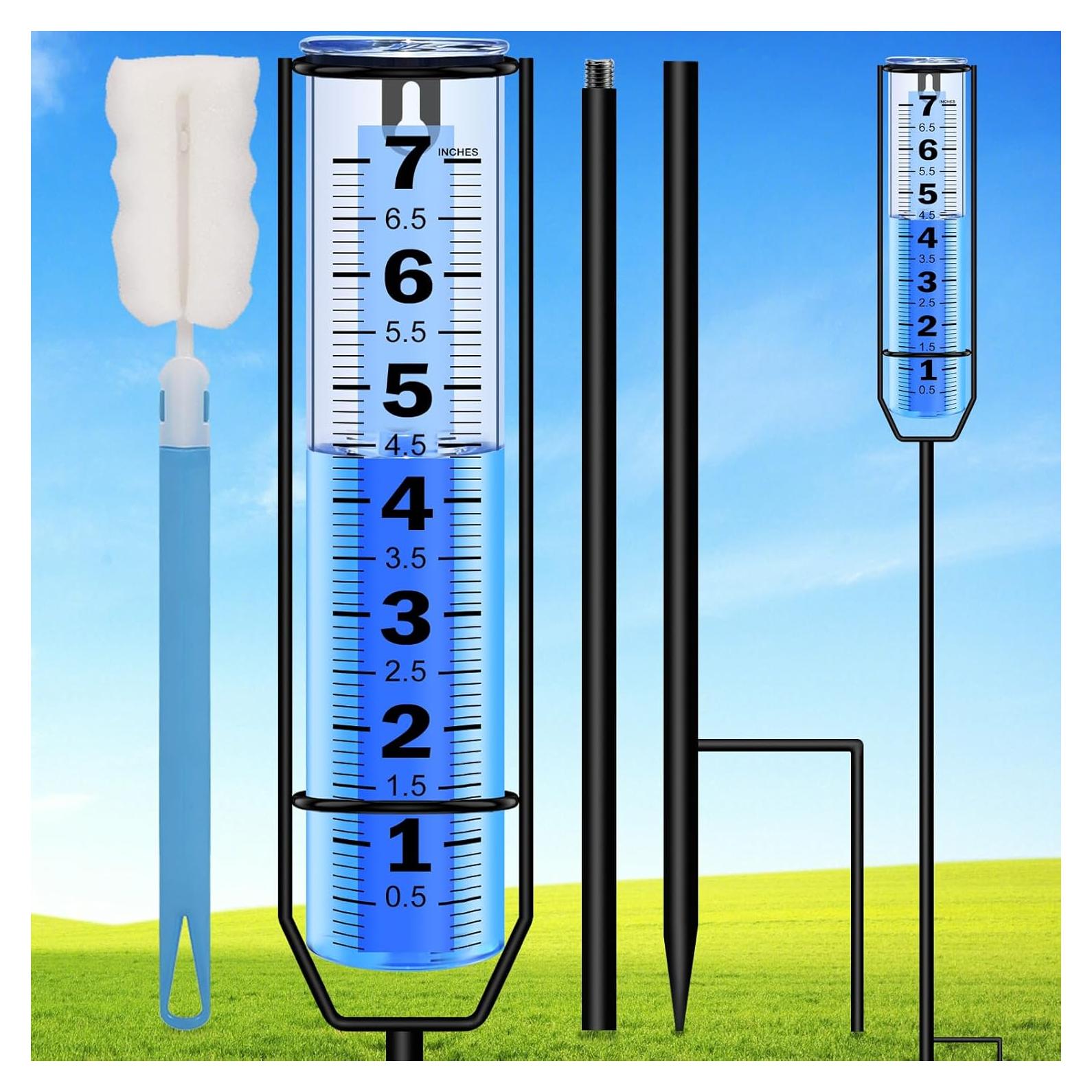 Pluviómetro RYOEIKT 26.92 cm Ajustable a Prueba de Heladas