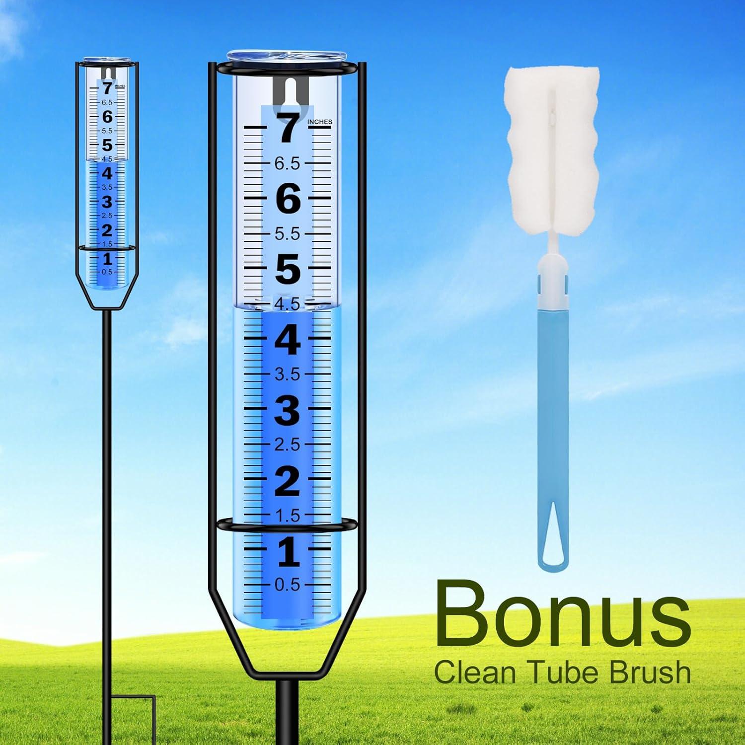 Pluviómetro RYOEIKT 26.92 cm Ajustable a Prueba de Heladas