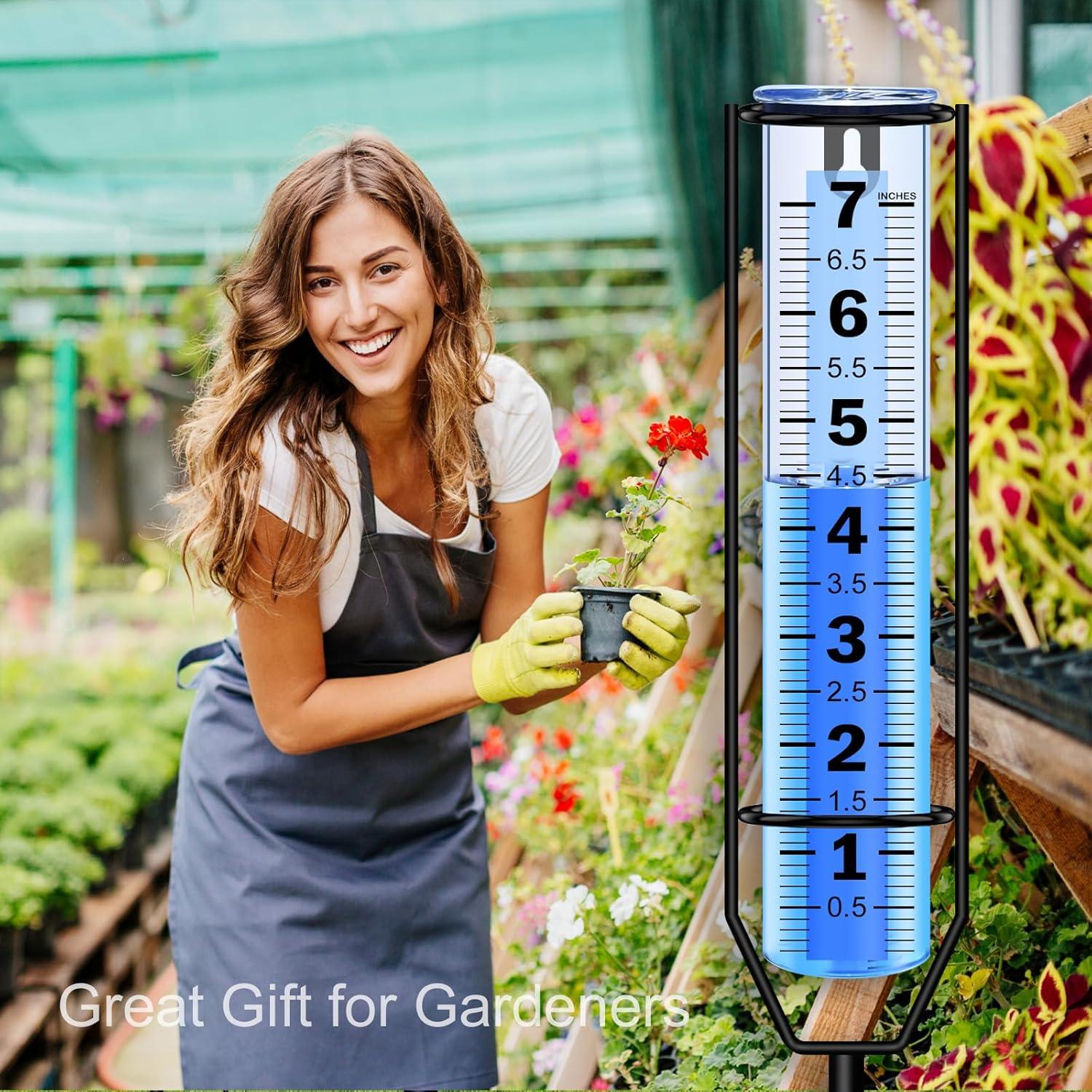 Pluviómetro RYOEIKT 26.92 cm Ajustable a Prueba de Heladas