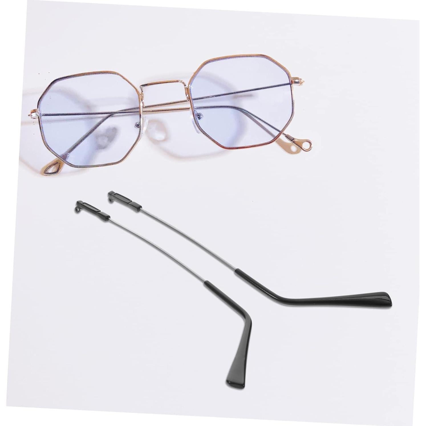 1pair Metal Glasses Replacement Arms Eyewear Temple Parts for Sunglasses Eyeglasses Non- Design Easy Installation for Repairing
