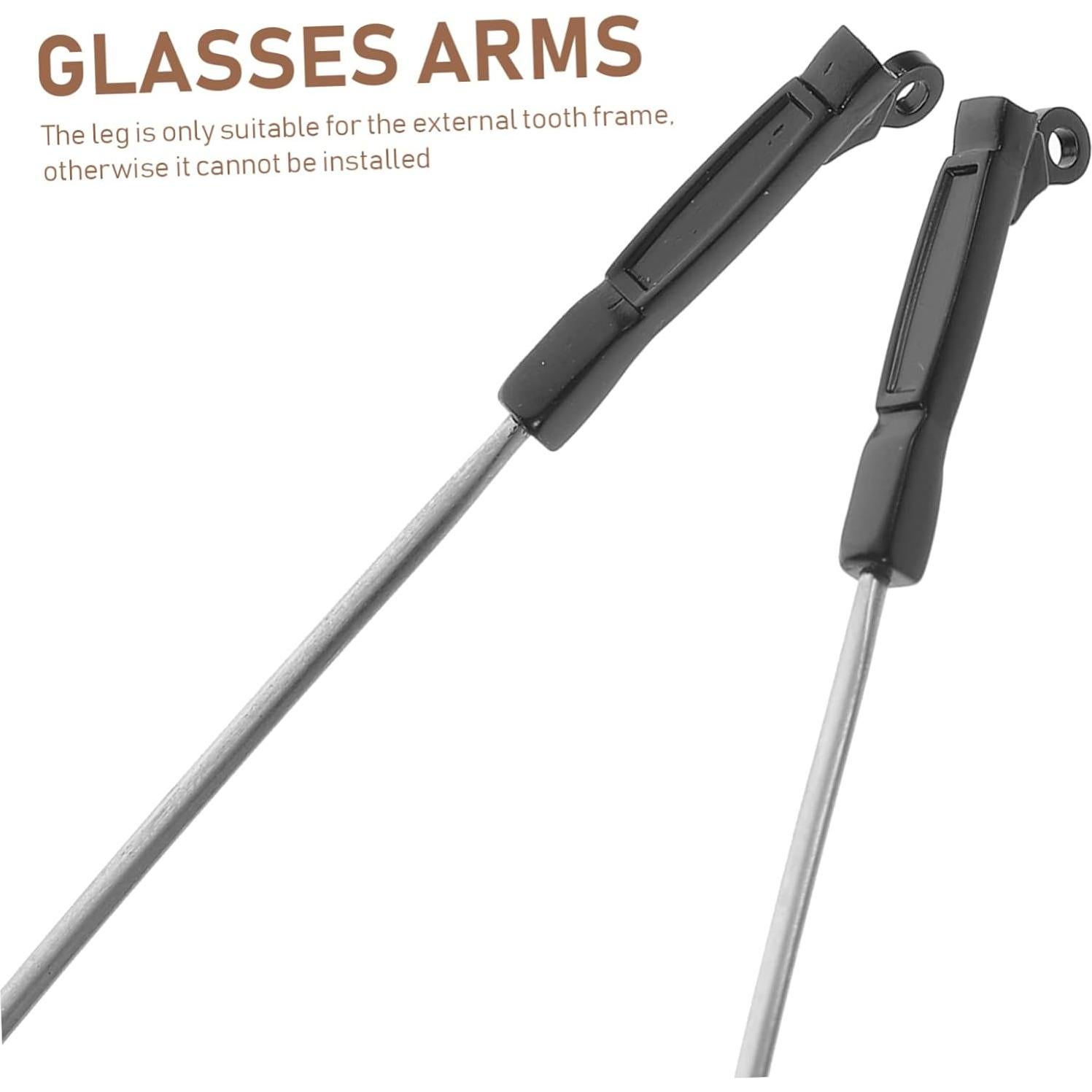 1pair Metal Glasses Replacement Arms Eyewear Temple Parts for Sunglasses Eyeglasses Non- Design Easy Installation for Repairing