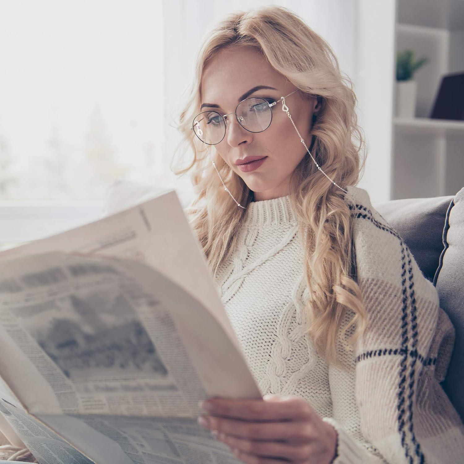 Cadenas para Gafas Weewooday 12 Piezas con Perlas Elegantes