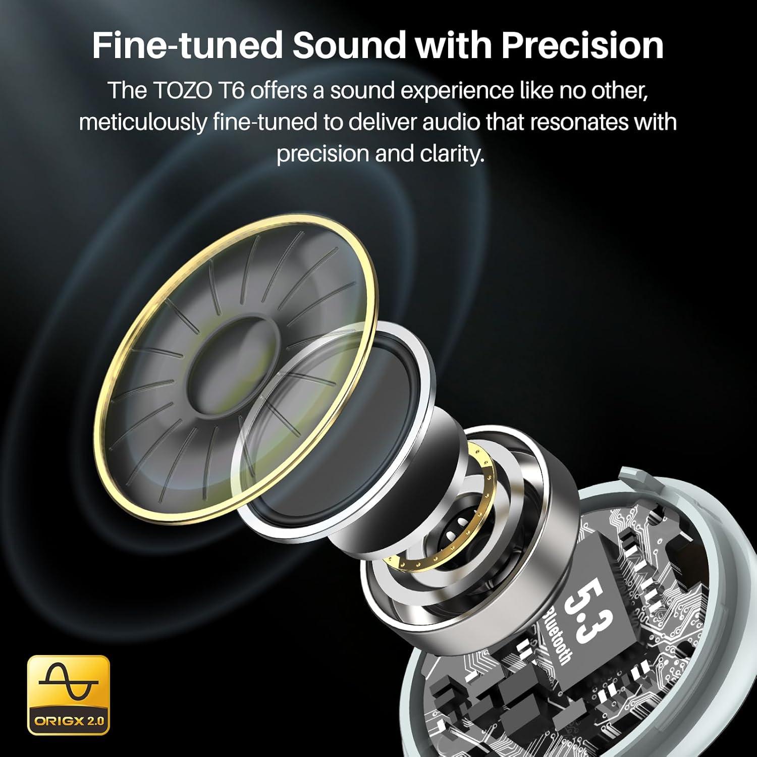 Auriculares Inalámbricos TOZO T6 con Cargador Rápido 15W