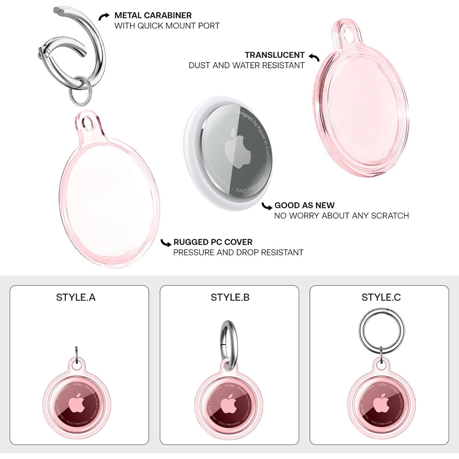 4 Fundas Protectores Airtag Pautas Impermeables y Resistentes