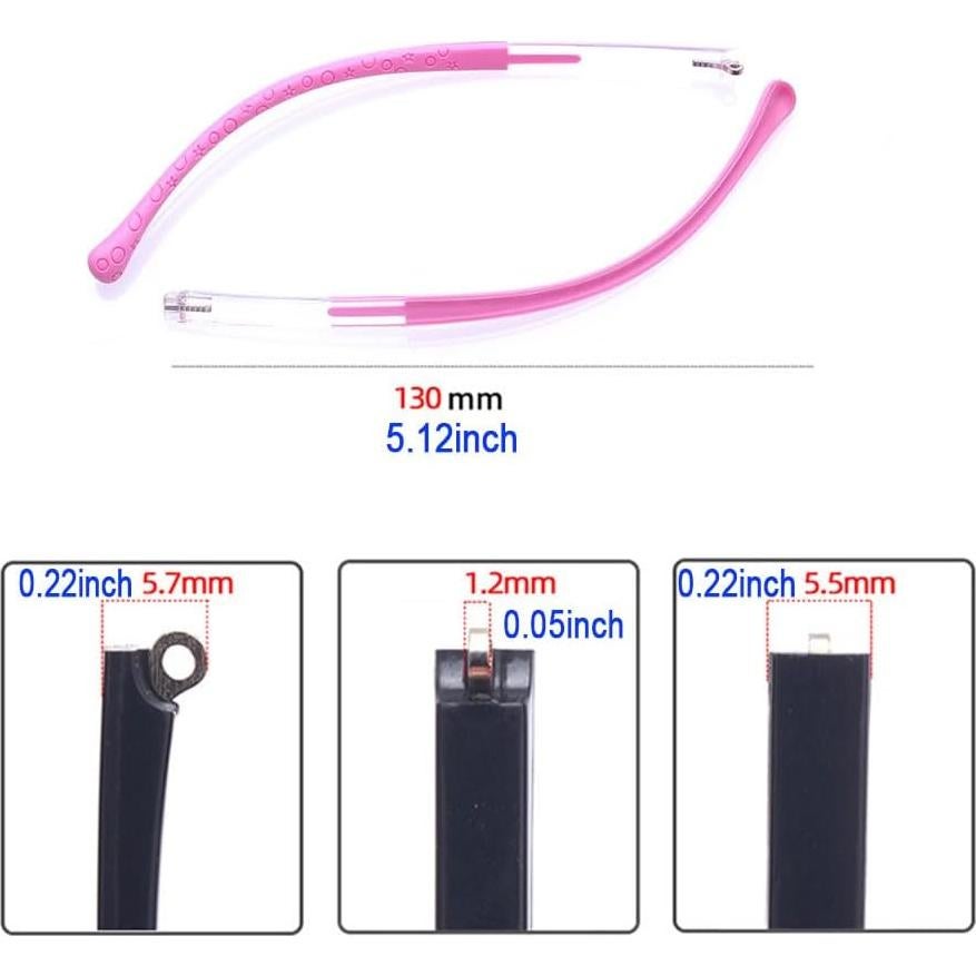 Pierna de Repuesto Gafas Niños JANKY Rosa 130mm Antideslizante