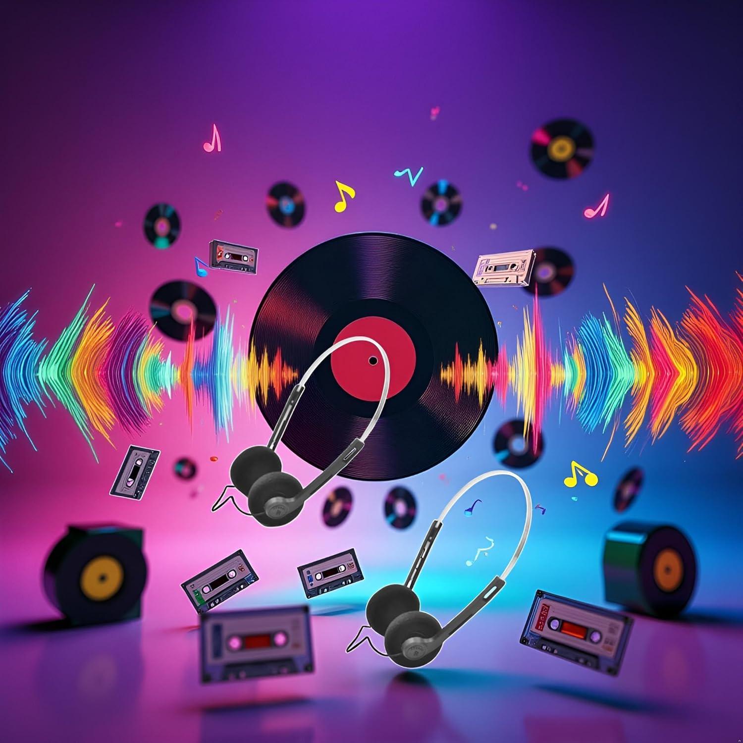 Auriculares Estéreo Retro Czhotg Sobre La Oreja - 2 Pcs