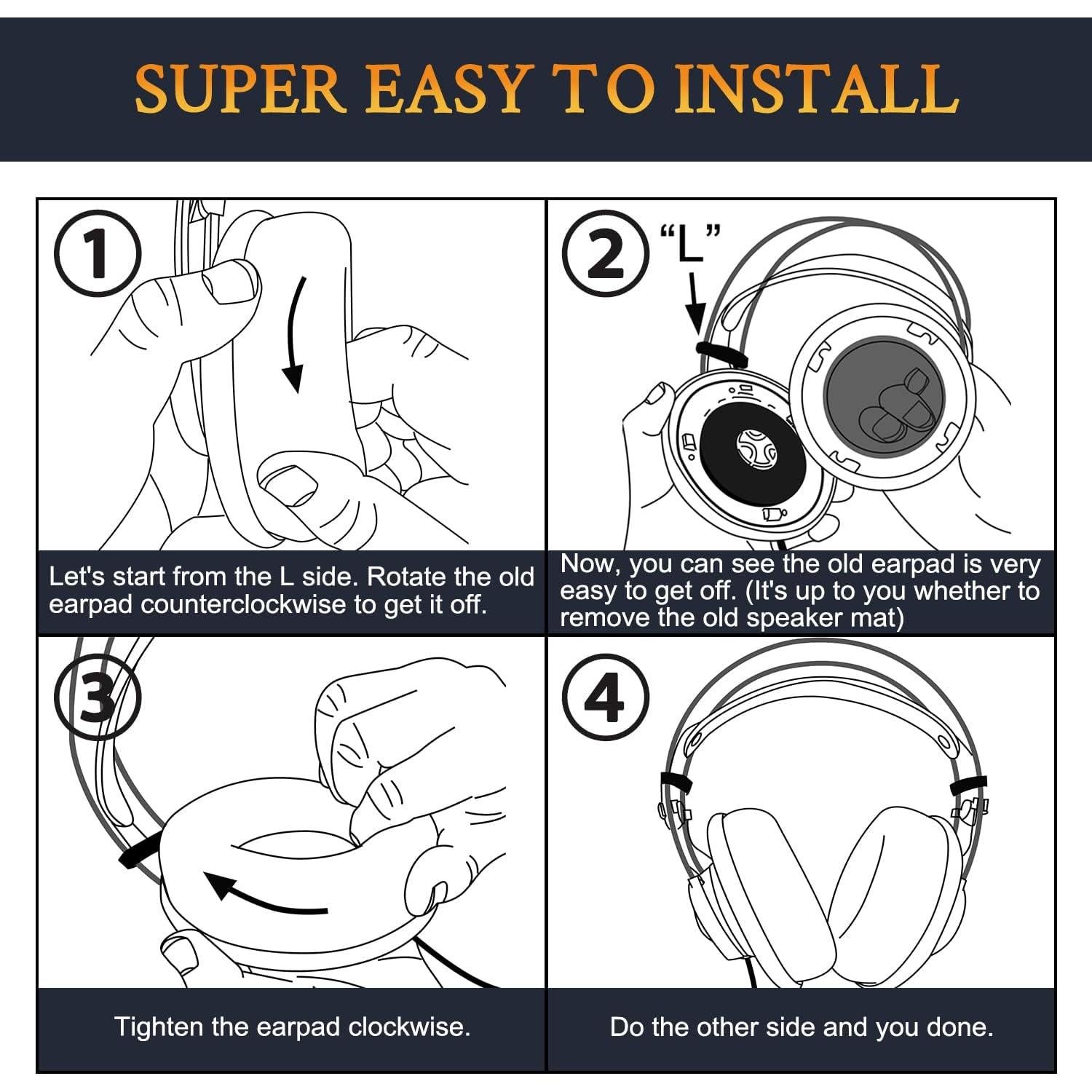 Almohadillas de Repuesto SOULWIT para Auriculares AKG K701 K702