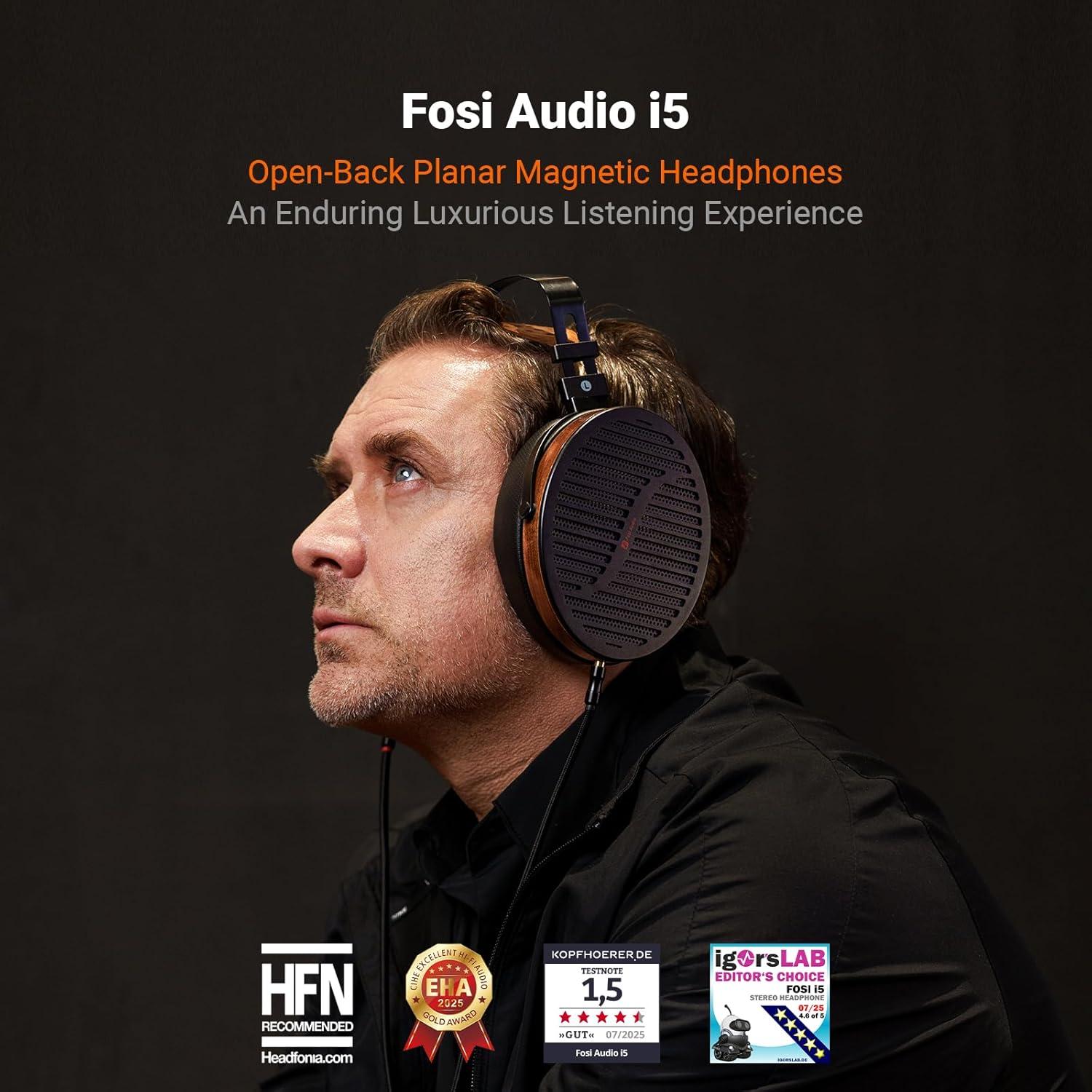 Auriculares Fosi Audio i5 Magnéticos Abiertos 97mm HiFi