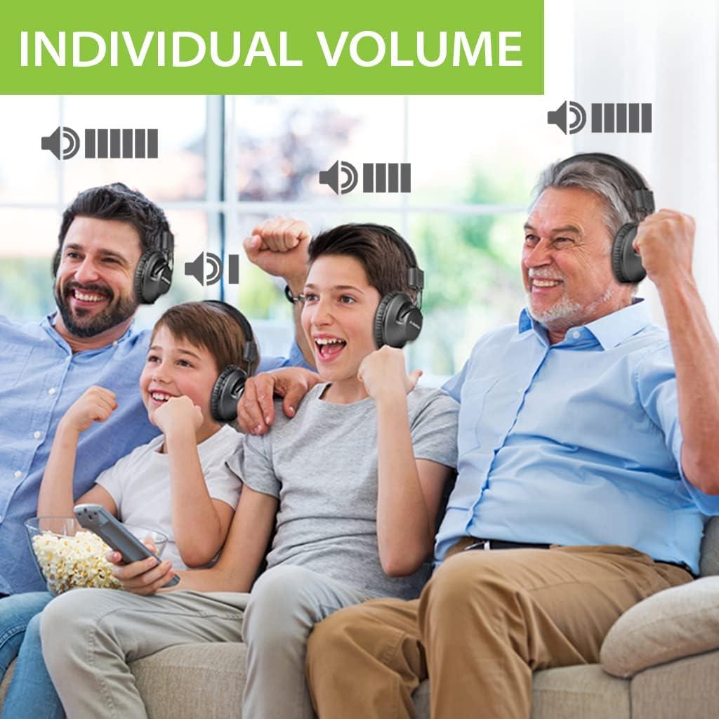 Auriculares Inalámbricos Avantree Quartet - 4 Unidades, Transmisor, 100m