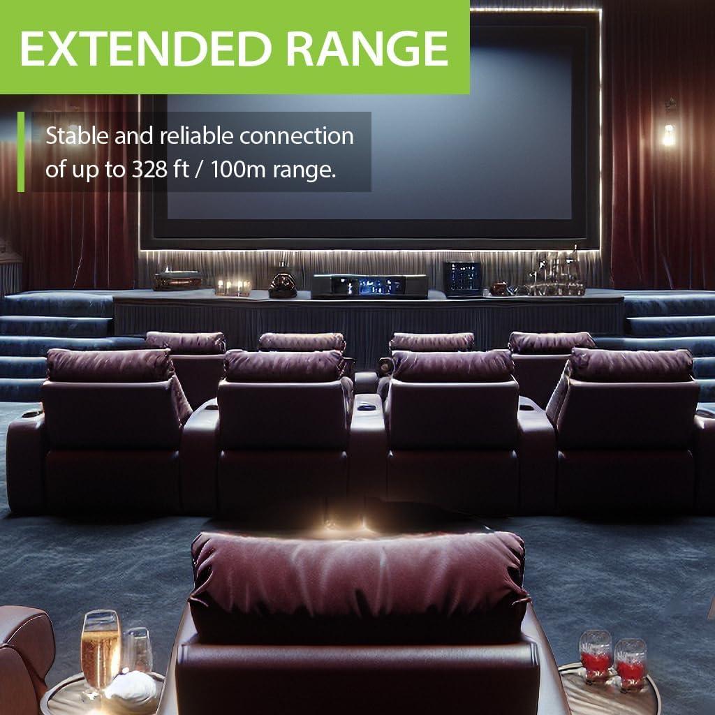 Auriculares Inalámbricos Avantree Quartet - 4 Unidades, Transmisor, 100m