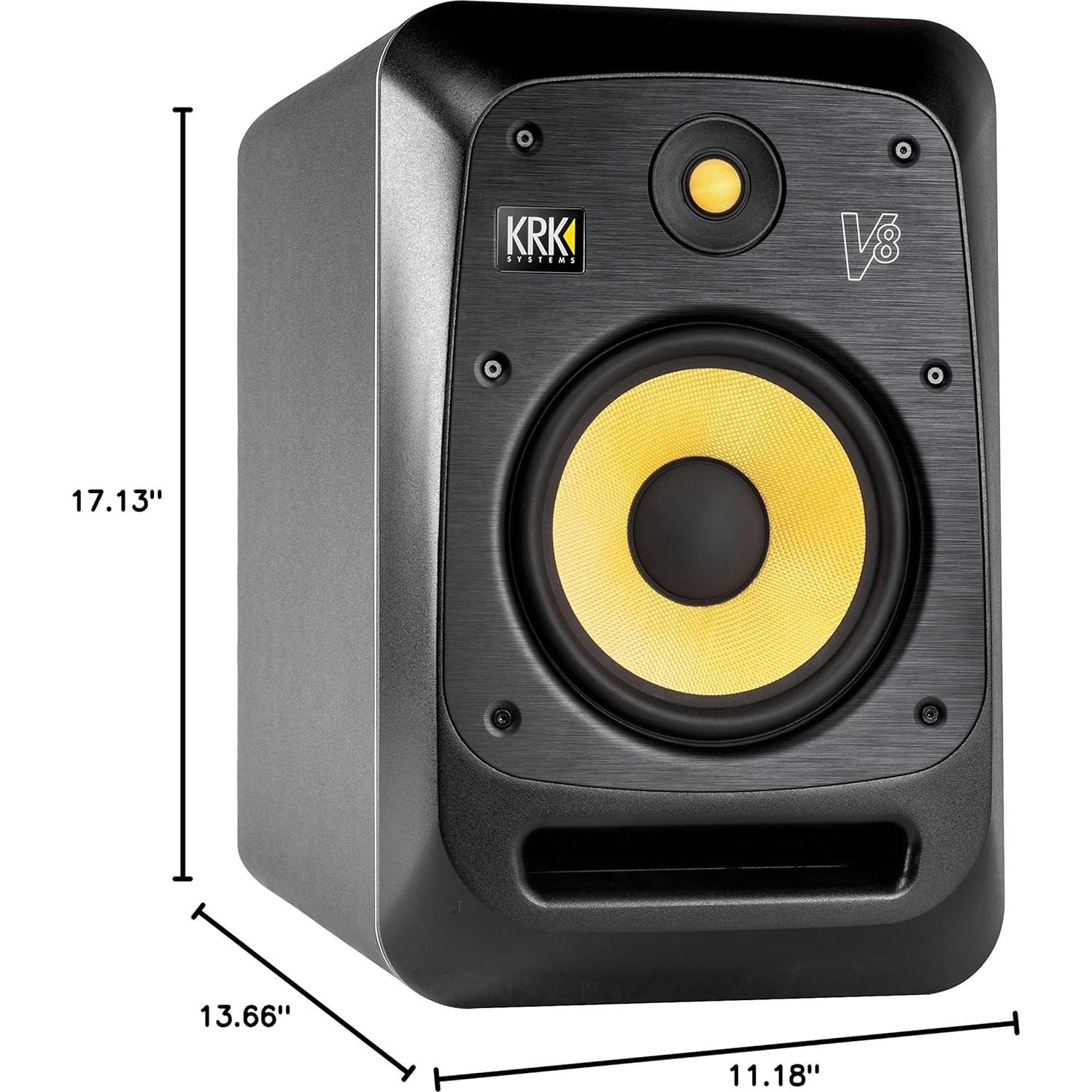 Monitor de Estudio KRK V8S4 8" Biamplificado 230W Negro