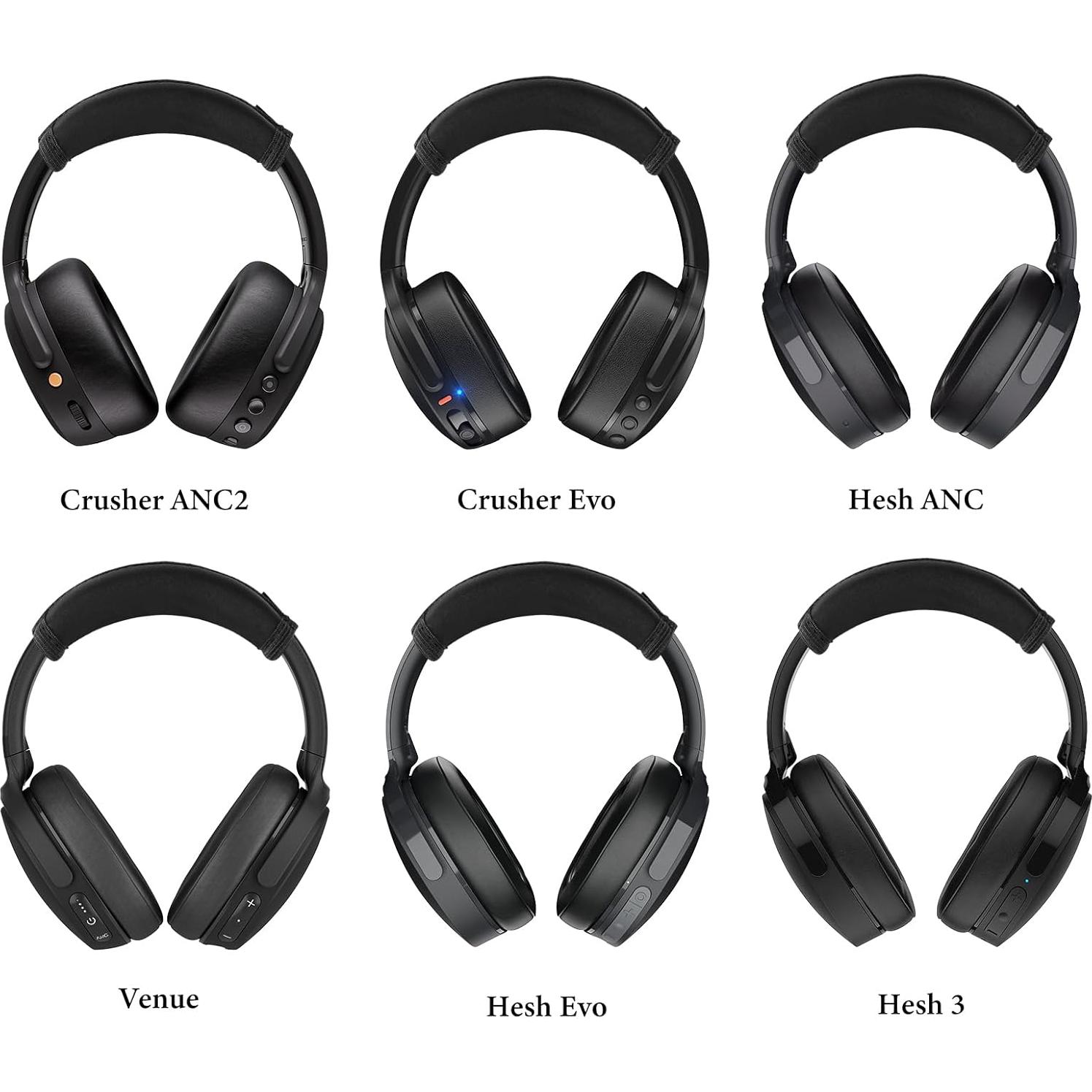 Cubierta de Banda para Auriculares Geekria Negra Compatible con Skullcandy