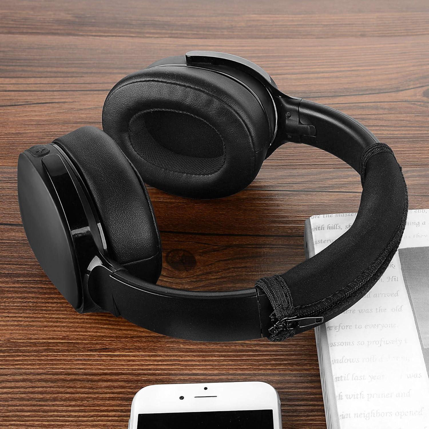 Cubierta de Banda para Auriculares Geekria Negra Compatible con Skullcandy
