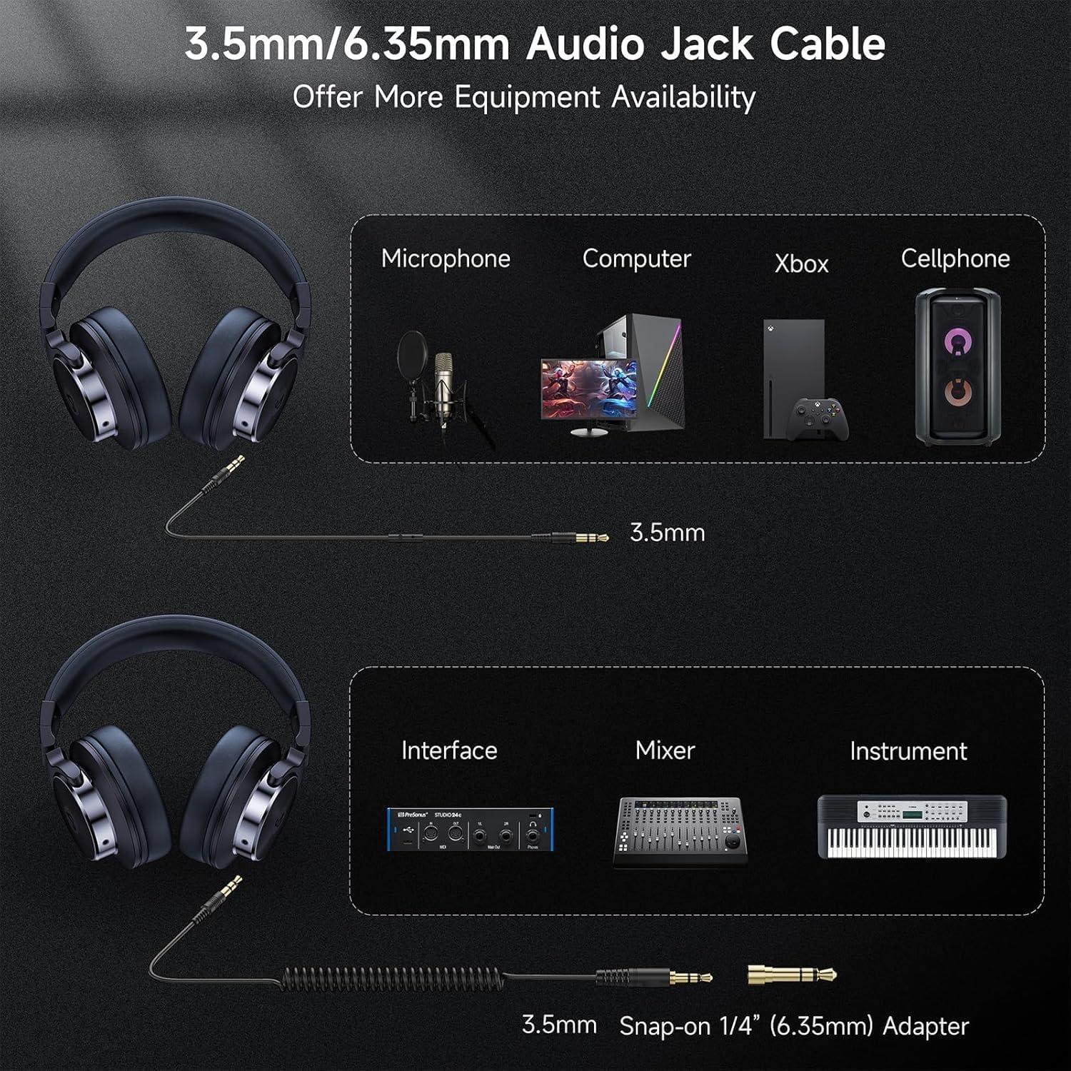 Auriculares de Estudio Rumoon CM7005 con Controladores de 50 mm