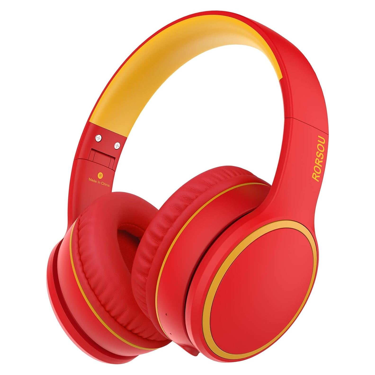 Auriculares Inalámbricos RORSOU B10 Bluetooth 5.3 Over-Ear Rojo