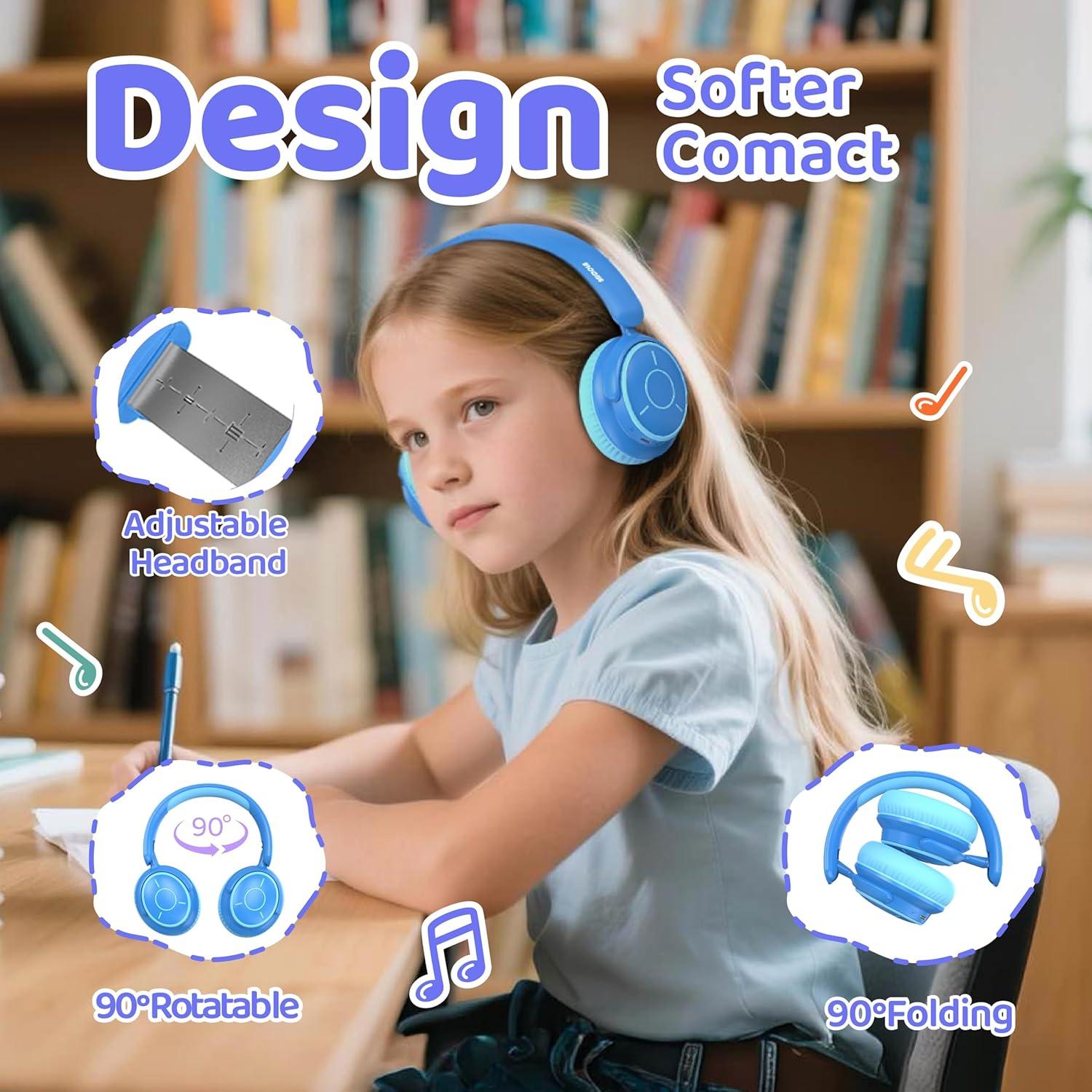 Auriculares Inalámbricos MIDOLA para Niños Azul con Volumen Limitado 85/94dB