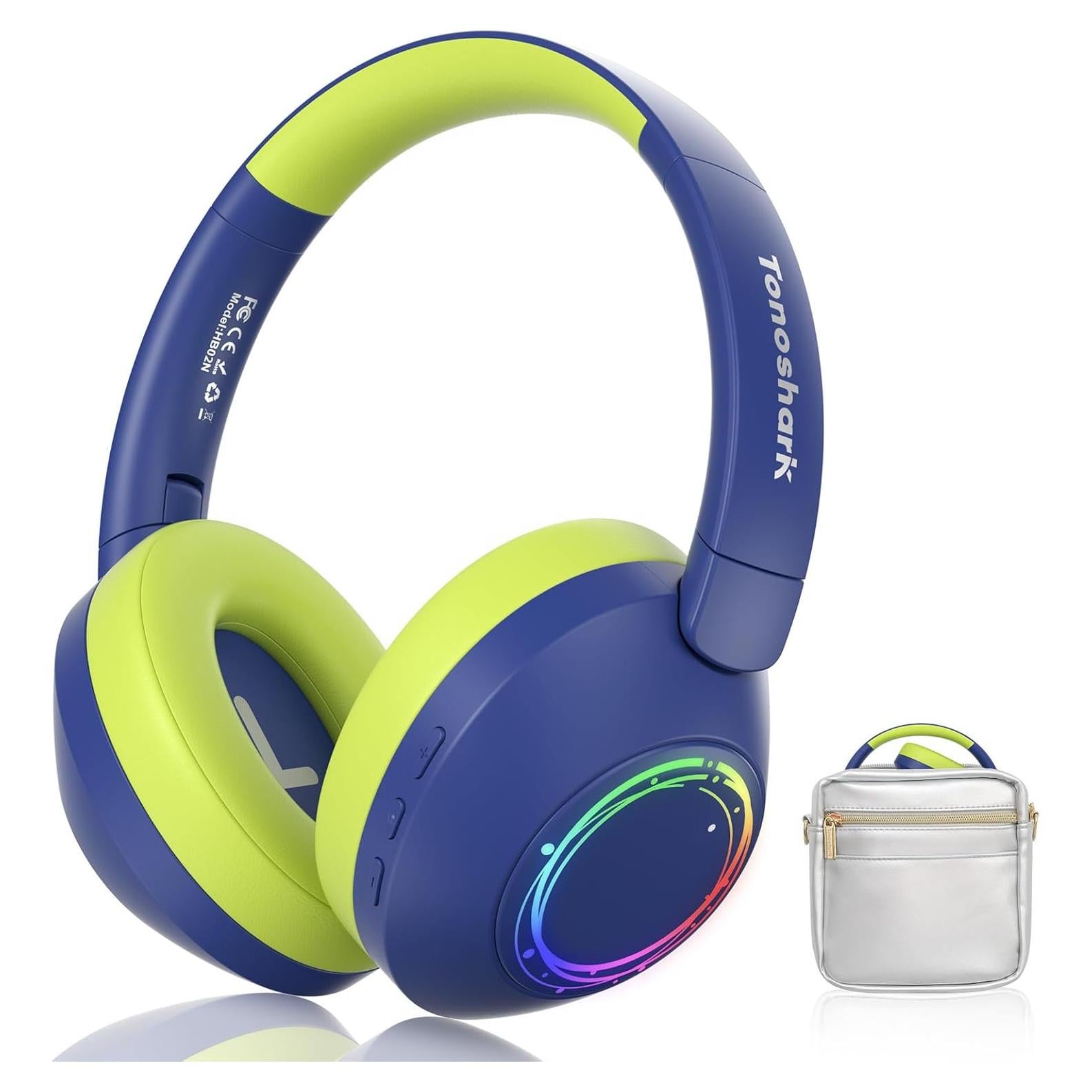 Auriculares Inalámbricos Bluetooth 5.4 Tonoshark para Niños ANC RGB 60H