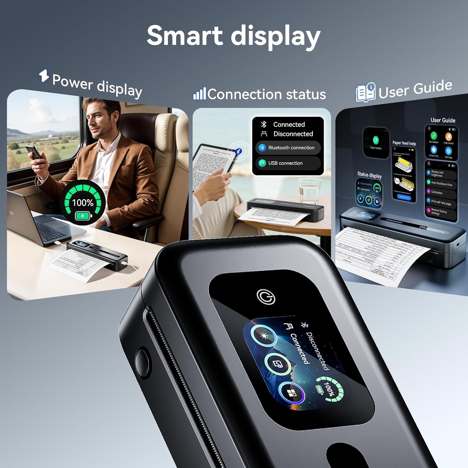 Impresora Térmica Portátil Phomemo M832D con Pantalla Táctil