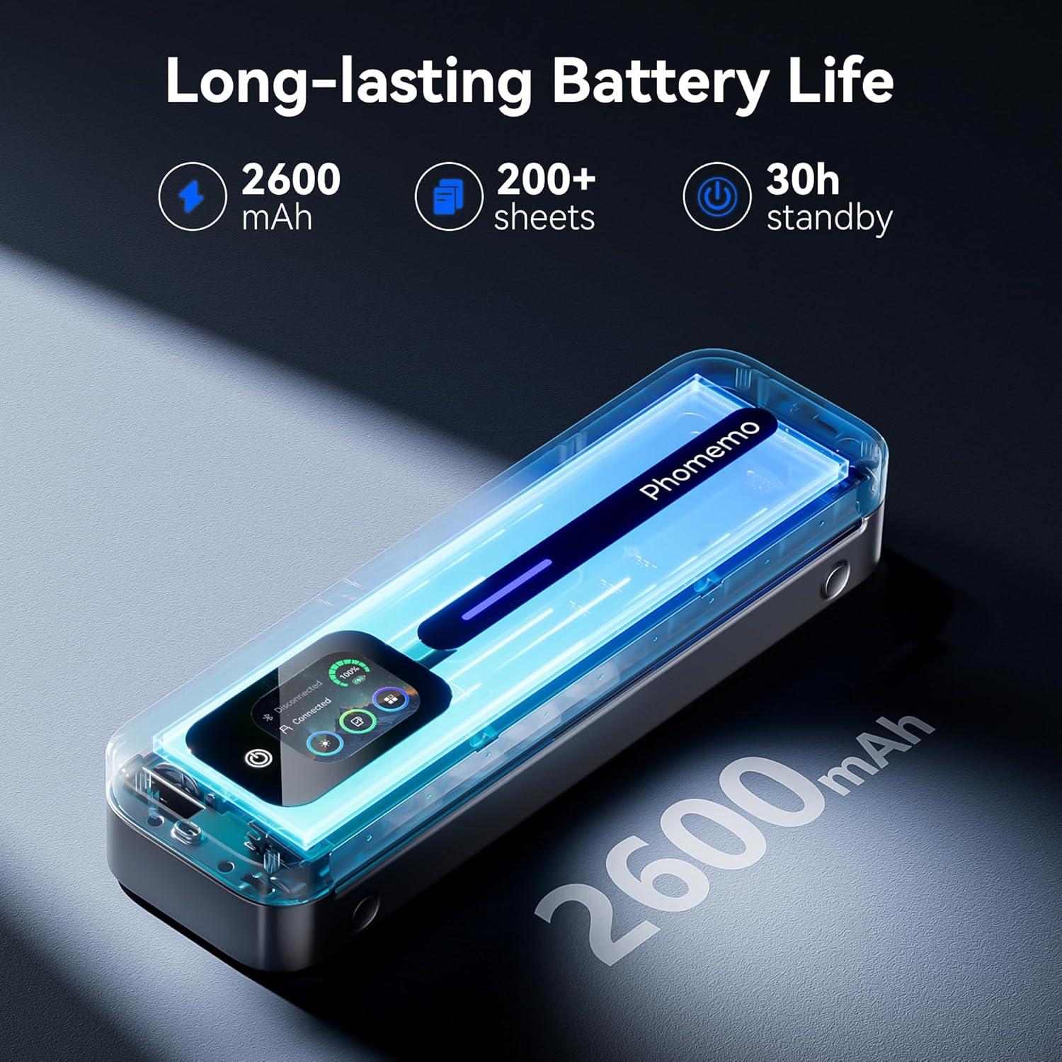 Impresora Térmica Portátil Phomemo M832D con Pantalla Táctil