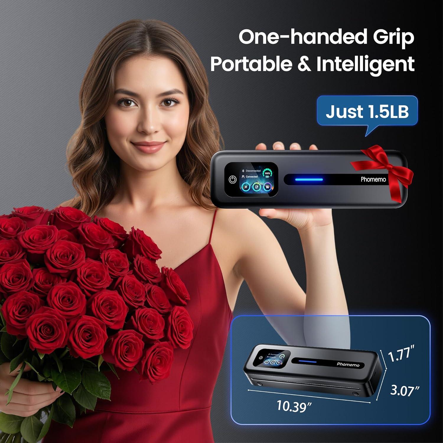 Impresora Térmica Portátil Phomemo M832D con Pantalla Táctil