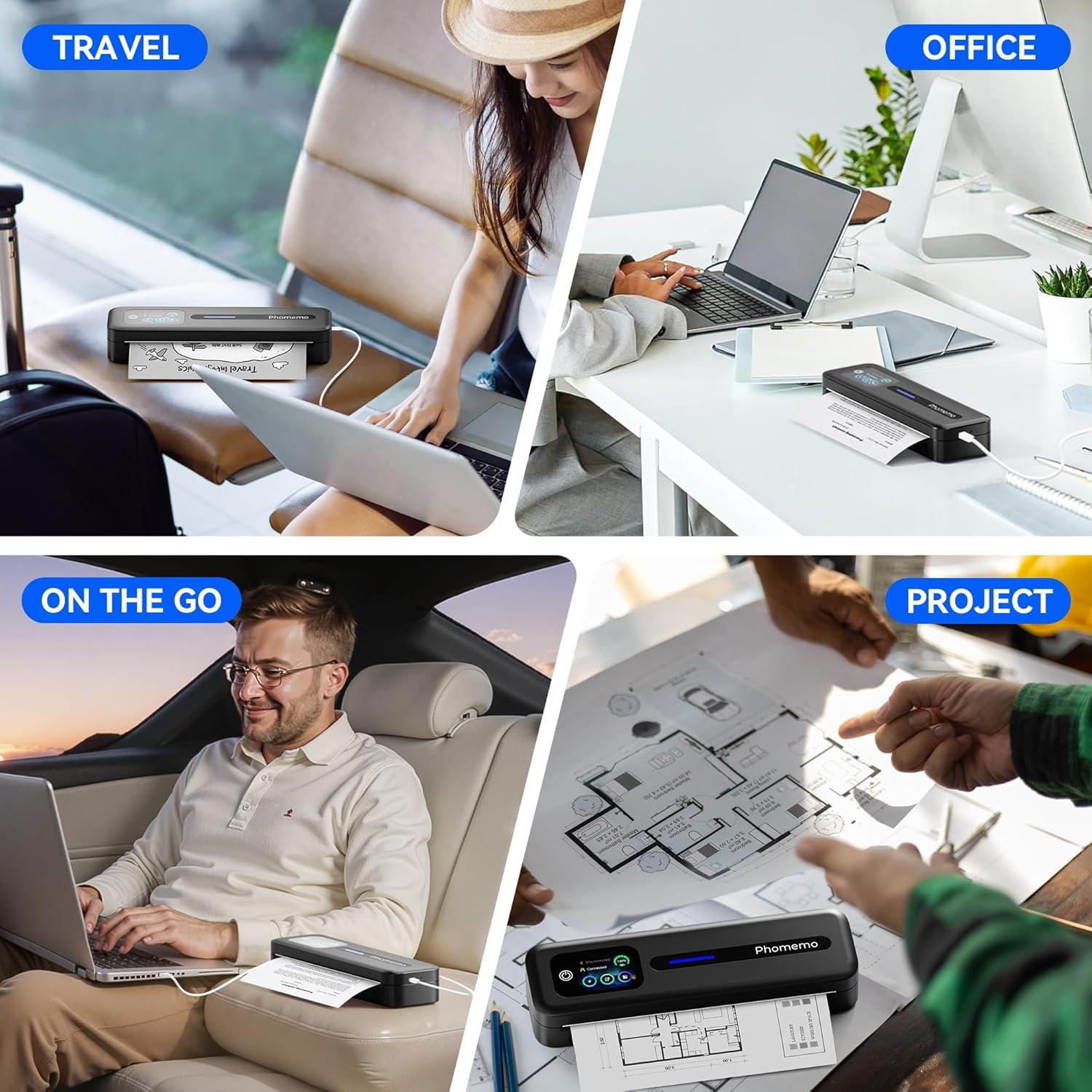 Impresora Térmica Portátil Phomemo M832D con Pantalla Táctil