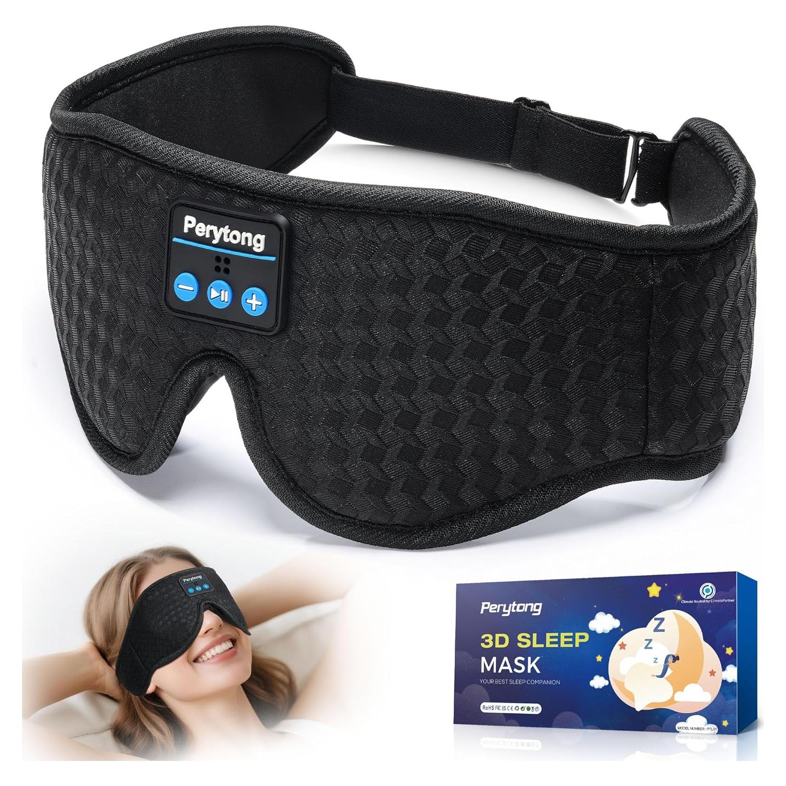 Máscara para dormir Bluetooth Perytong PTL01 3D con auriculares