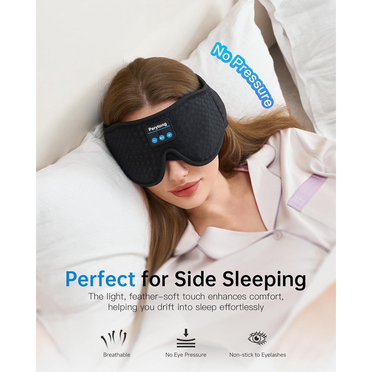 Máscara para dormir Bluetooth Perytong PTL01 3D con auriculares