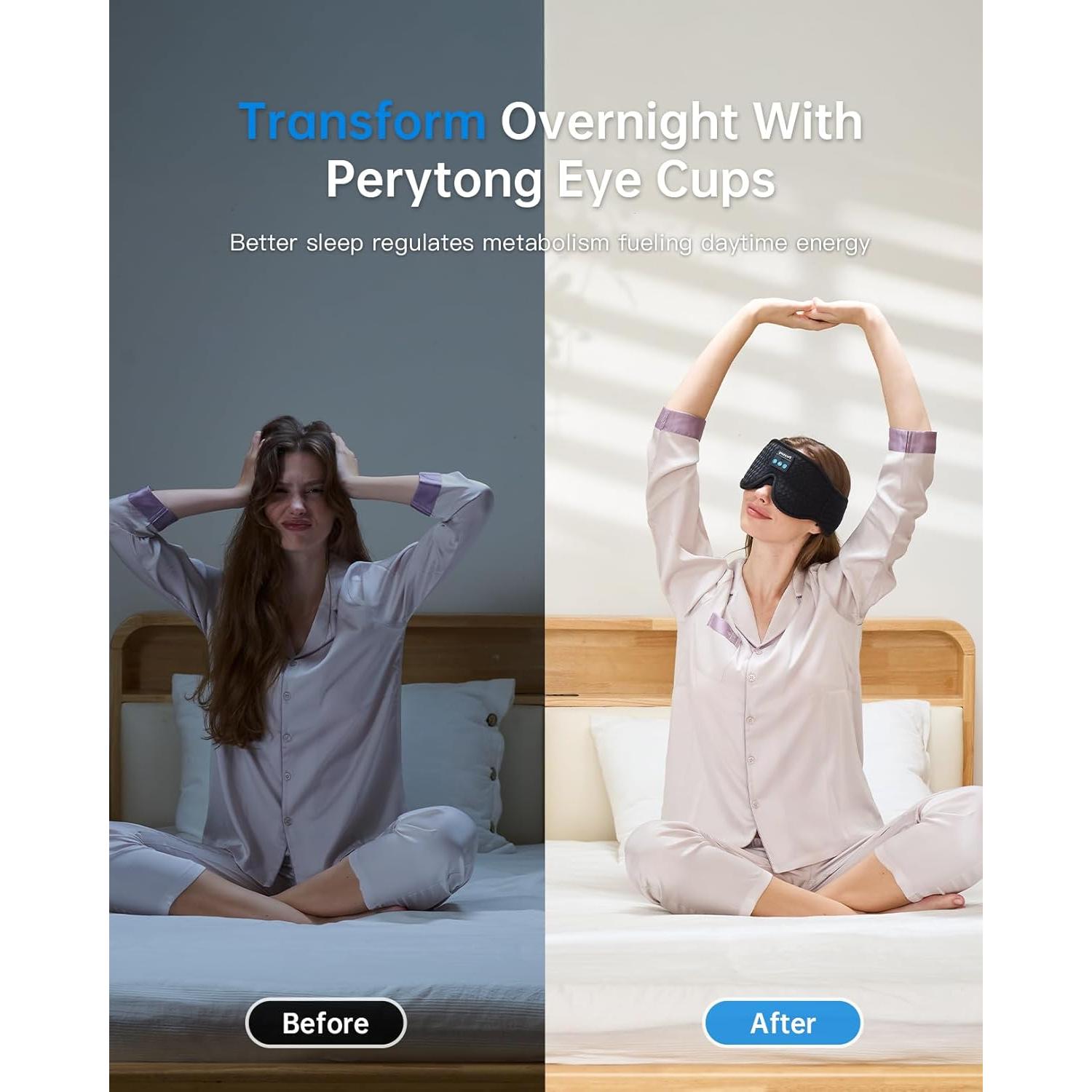 Máscara para dormir Bluetooth Perytong PTL01 3D con auriculares