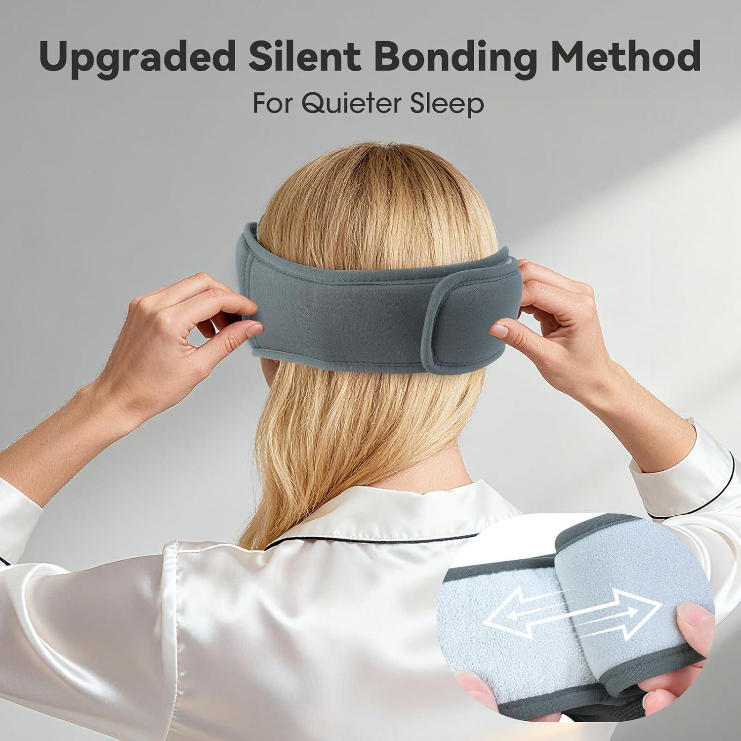 Máscara de Sueño Bluetooth BeMyLady 3D Algodón Bambú Gris