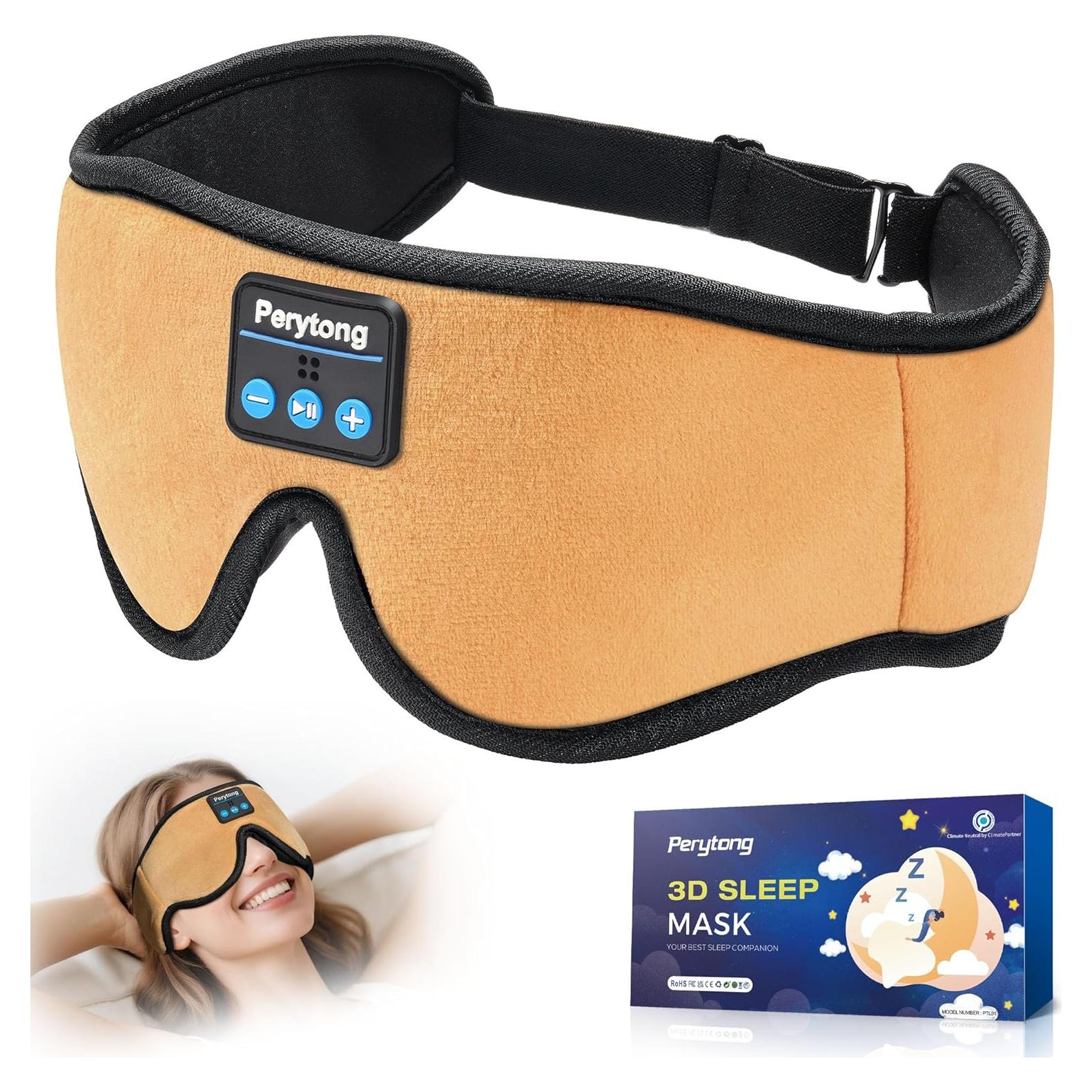 Máscara de Sueño Bluetooth Perytong 3D con Auriculares HD