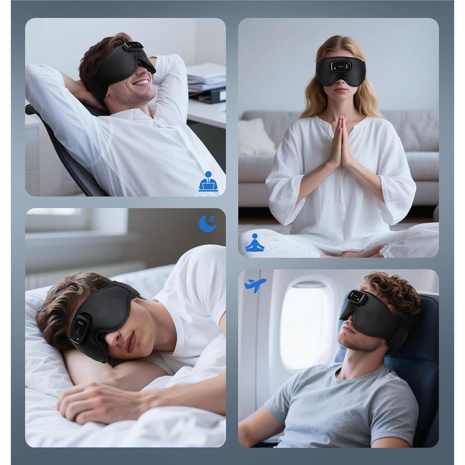 Máscara de Sueño Pro AHUIARGY con Auriculares Bluetooth 5.4