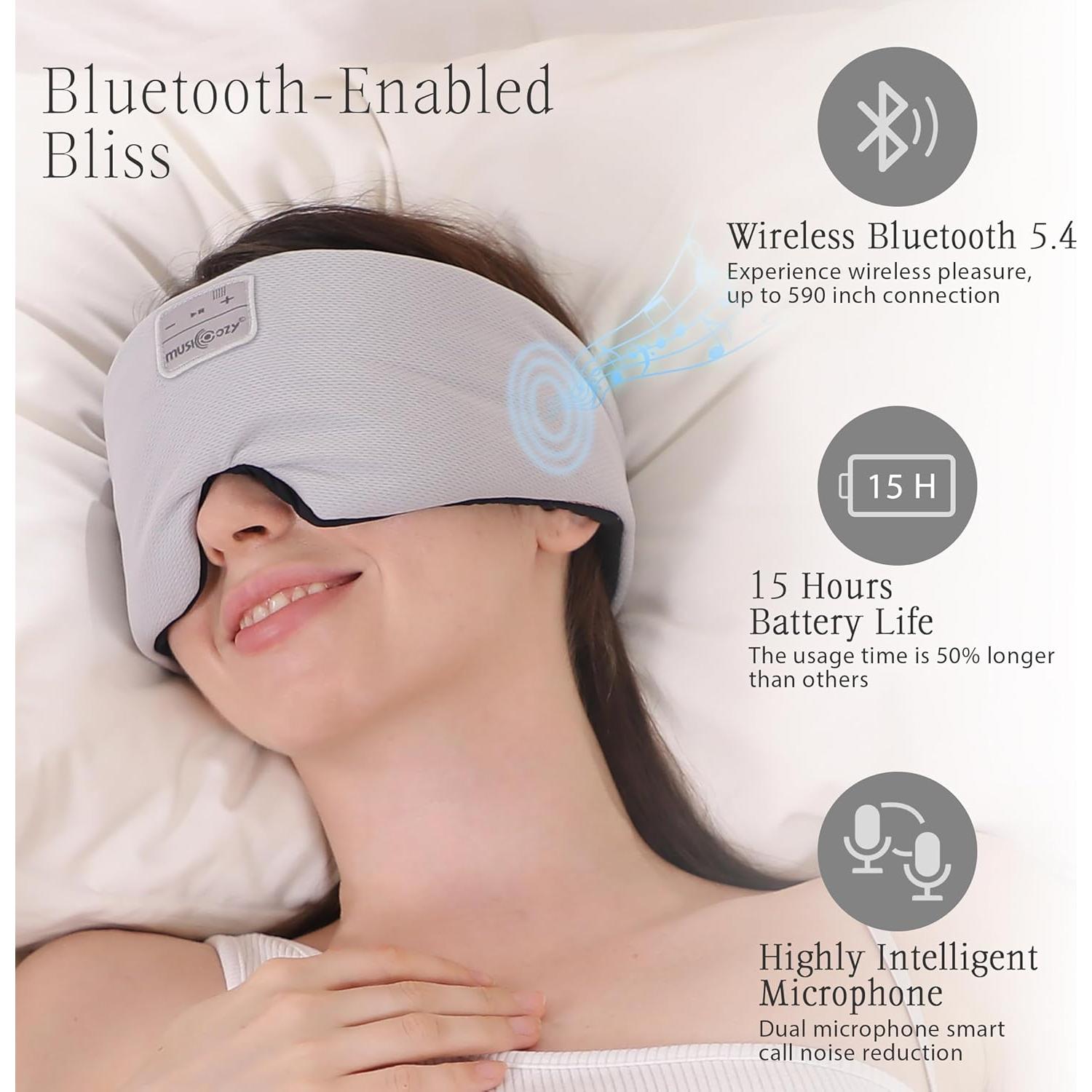 Máscara de Sueño Bluetooth Musicozy Seda Fría Ajustable