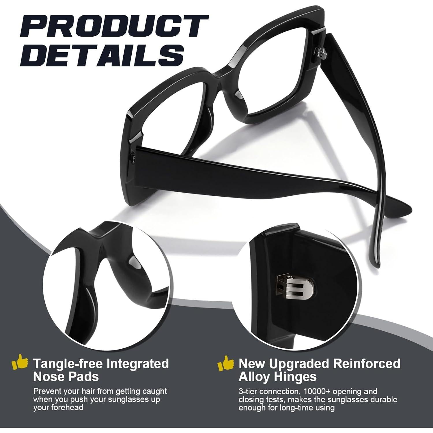 Gafas de Sol GQUEEN Marco Cuadrado Retro UV400 Mujeres