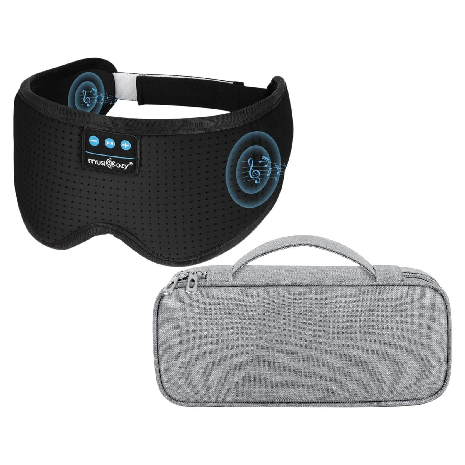 MÁSCARA DE SUEÑO BLUETOOTH MUSICOZY CON ESTUCHE DE VIAJE