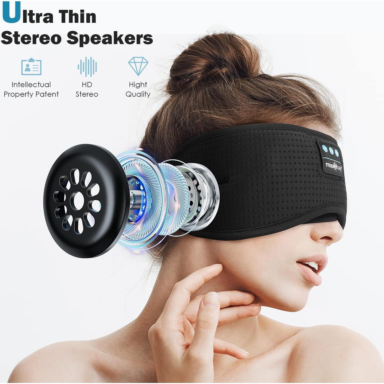 MÁSCARA DE SUEÑO BLUETOOTH MUSICOZY CON ESTUCHE DE VIAJE