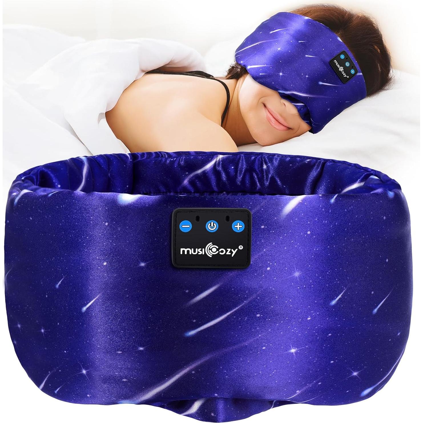 MÁSCARA DE SUEÑO BLUETOOTH MUSICOZY CON ESTUCHE DE VIAJE