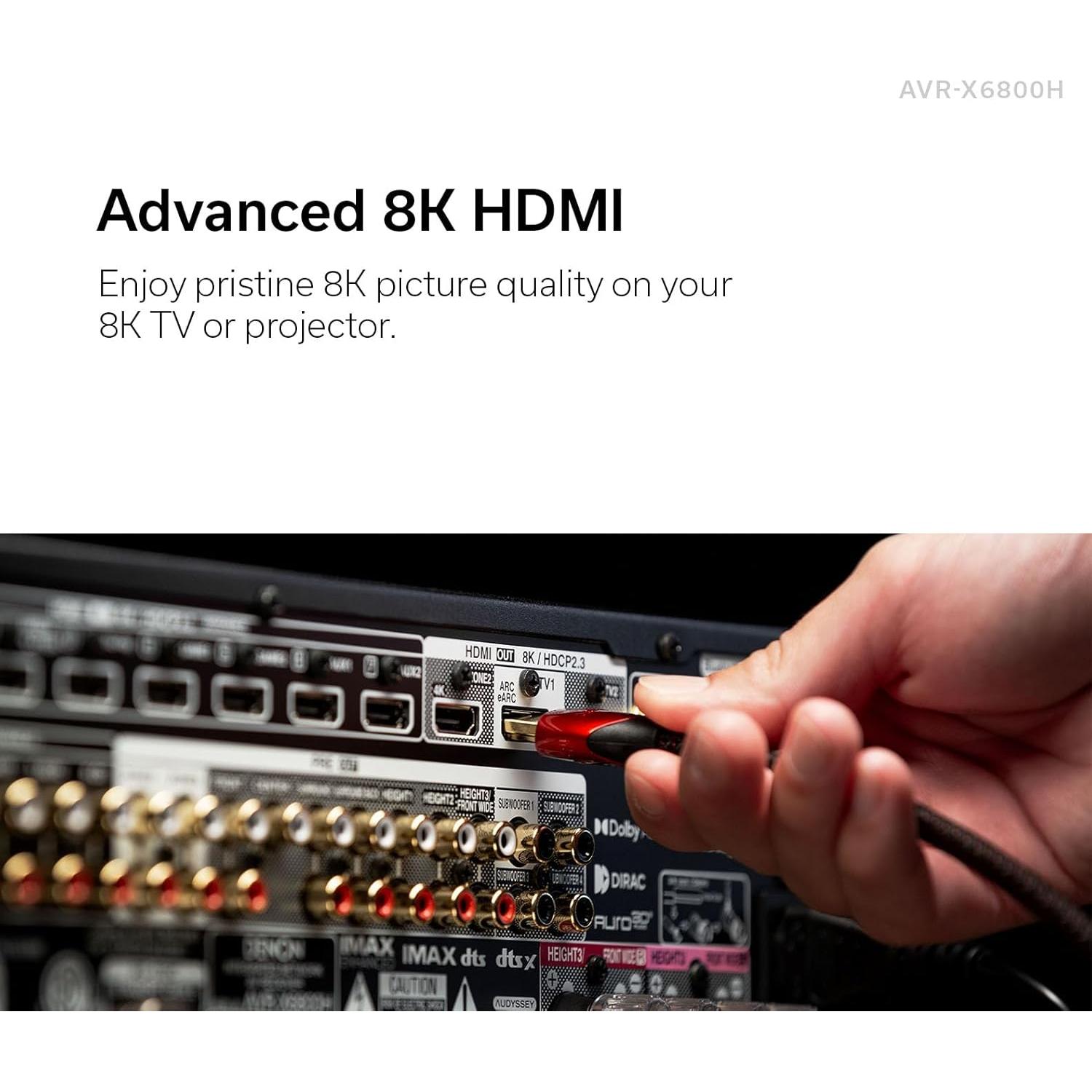 Receptor Denon AVR-X6800H 11.4 Canales 8K Dolby Atmos Renovado