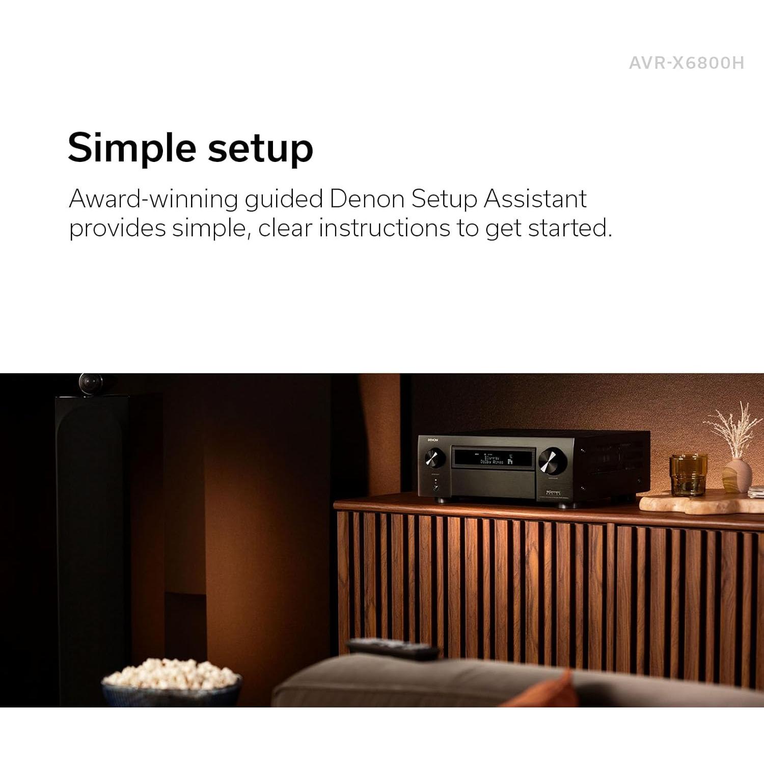 Receptor Denon AVR-X6800H 11.4 Canales 8K Dolby Atmos Renovado