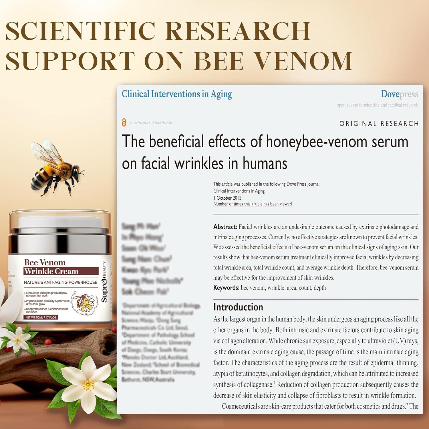 Crema Antiarrugas Veneno de Abeja SupreH 50 ml - Ácido Hialurónico